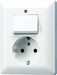 Combination switch/wall socket outlet Two-way switch 1 AS5576UWW