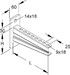 Bracket for cable support system 230 mm 145 mm KTAS 200