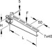 Bracket for cable support system 210 mm 55 mm KTT 200