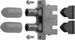 Fibre optic coupler ST SC duplex J08082A0002