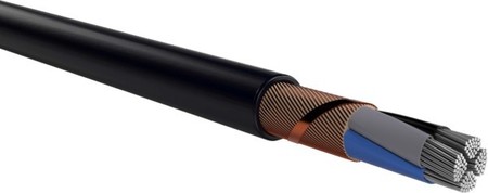 Low voltage power cable Al 240 mm² NAYCWY 4x240 SM/120 S