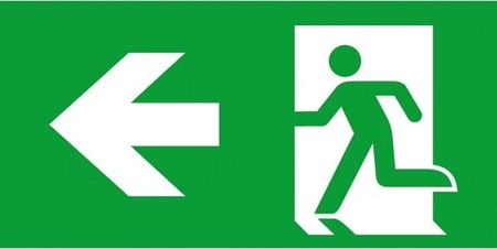 Pictogram for emergency luminaire Escape route 4 0071 354 240