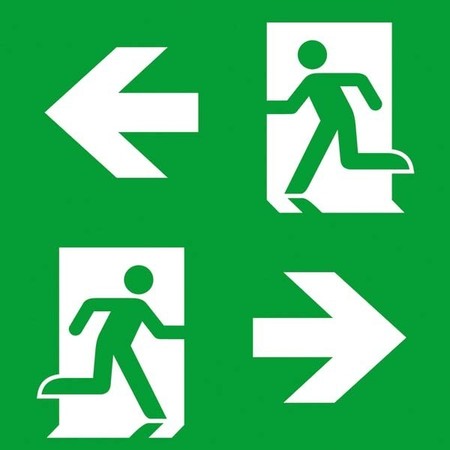 Pictogram for emergency luminaire Acrylic plate 4 0071 354 503