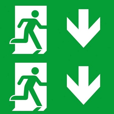 Pictogram for emergency luminaire Acrylic plate 4 0071 354 504