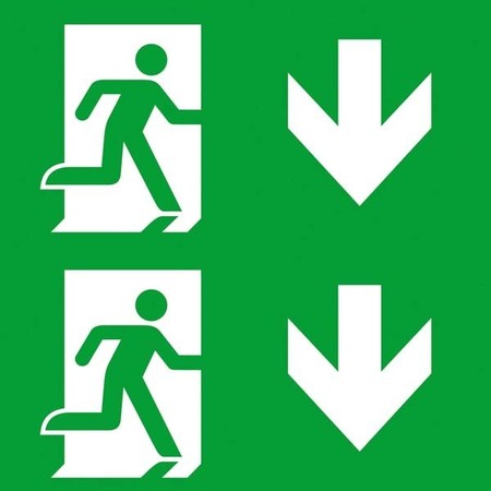 Pictogram for emergency luminaire Escape route 4 0071 354 511