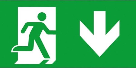 Pictogram for emergency luminaire Escape route 4 0071 354 514