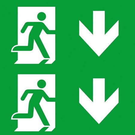 Pictogram for emergency luminaire Escape route 4 0071 354 541