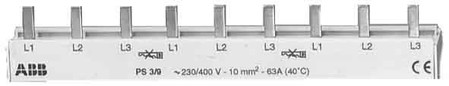 Phase busbar 3 9 17.6 mm 2CDL231001R1009