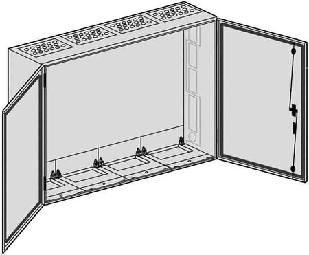 Unequipped meter cabinet Surface mounting Steel plate SP 45