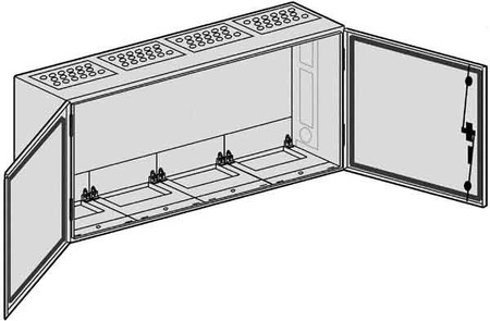 Unequipped meter cabinet Surface mounting Steel plate SP 43