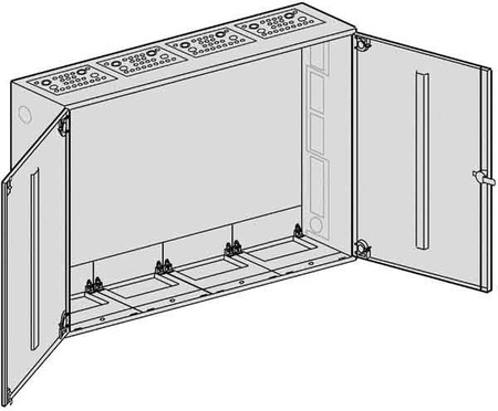 Unequipped meter cabinet Steel plate S 45