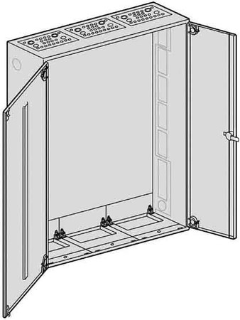 Unequipped meter cabinet Steel plate S 37