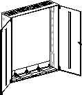 Unequipped meter cabinet Steel plate S 49