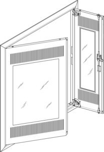Door/operating panel (switchgear cabinet)  GBRU36TM