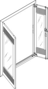 Door/operating panel (switchgear cabinet)  GBRU37TM