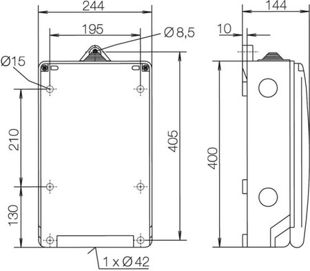 Fuse enclosure Knife blade fuse (NH) 100 A HS434C