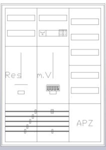 Meter cabinet equipped  S37ZA611