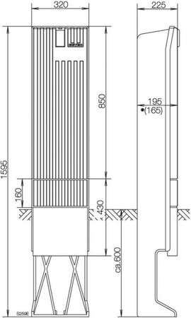 Unequipped meter cabinet  SK152A