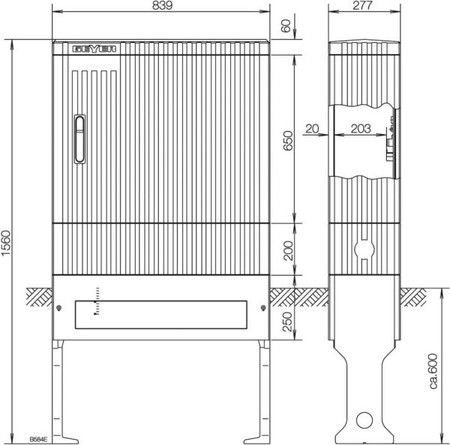 Unequipped meter cabinet  SK157A