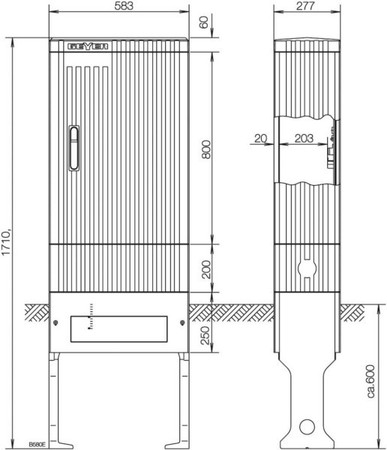 Unequipped meter cabinet  SK175A