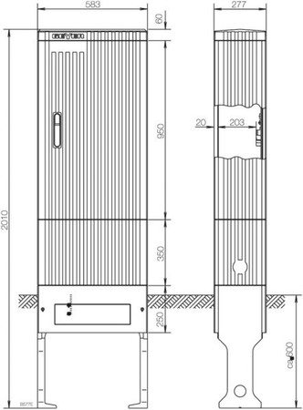 Unequipped meter cabinet  SK205A