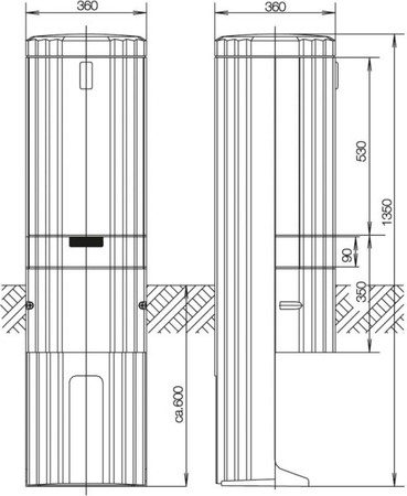 Unequipped meter cabinet  SL135A