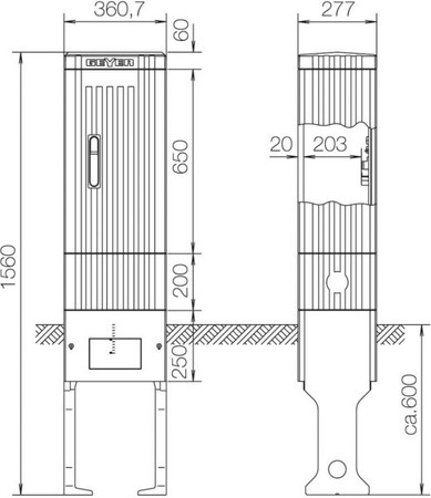 Unequipped meter cabinet  SL152