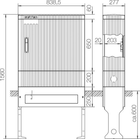 Unequipped meter cabinet  SL157P