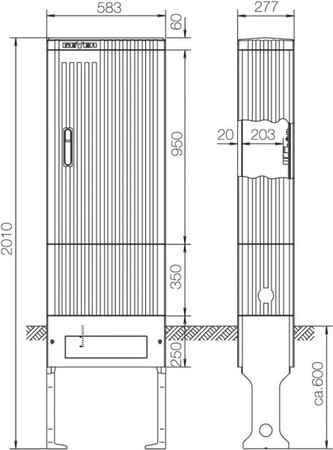 Unequipped meter cabinet  SL205