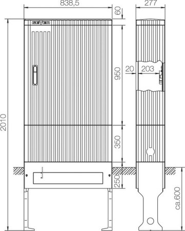 Unequipped meter cabinet  SL207