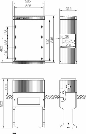 Base/base element (switchgear cabinet)  SX030