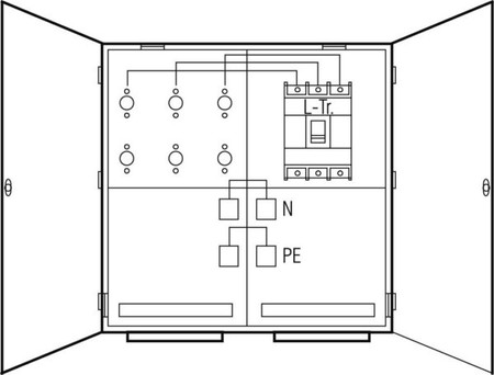 Meter cabinet equipped  WMS121-55