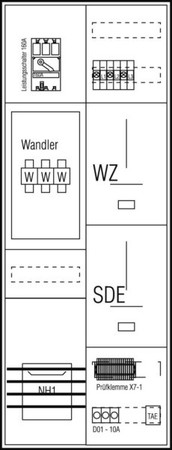 Meter cabinet equipped  ZWS29X04N