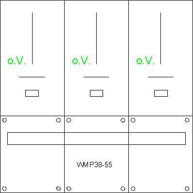 Meter cabinet equipped  WMP 38-55