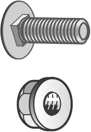 Mushroom head square neck bolt Steel CM801011