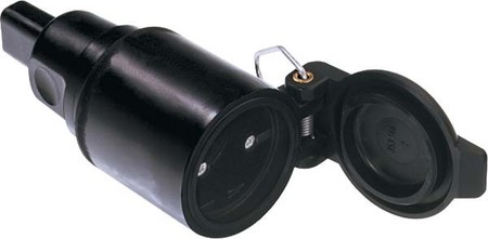 Coupler with protective contact (SCHUKO) Rubber 740.003