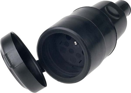 Coupler with protective contact (SCHUKO) Full rubber 919.169