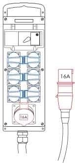 CEE socket outlet combination 1x16A5p400V None None 53681