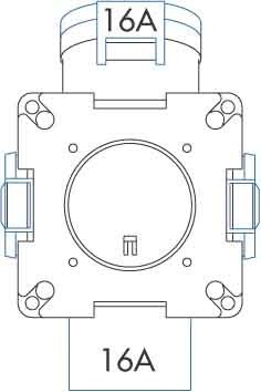 CEE socket outlet combination 1x16A3p230V None None 54655