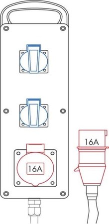 CEE socket outlet combination 1x16A5p400V None None 5311