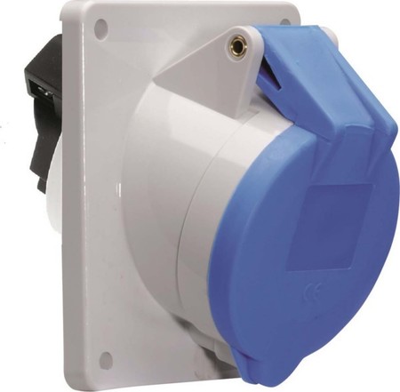 Panel-mounted CEE socket outlet 16 A 4 12778