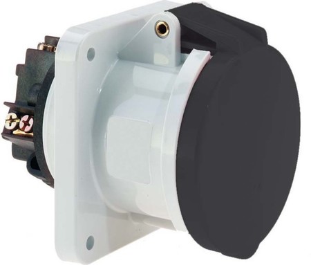 Panel-mounted CEE socket outlet 63 A 4 13344