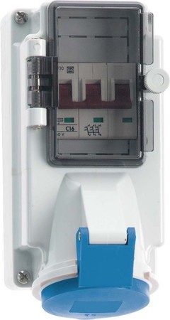 CEE socket outlet, disconnectable, with fuse 16 A 3 1504