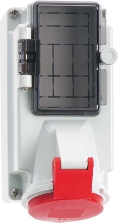 CEE socket outlet, disconnectable, with fuse 16 A 4 156