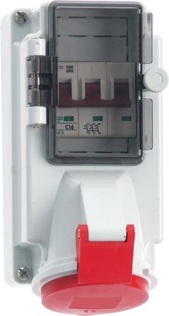 CEE socket outlet, disconnectable, with fuse 16 A 5 1506