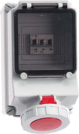 CEE socket outlet, disconnectable, with fuse 63 A 5 15145