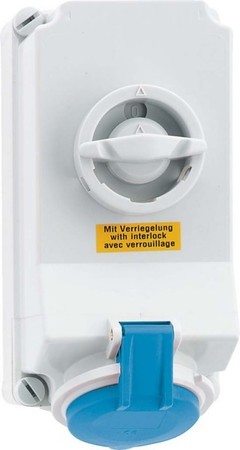 CEE socket outlet, disconnectable, with fuse 16 A 4 16058