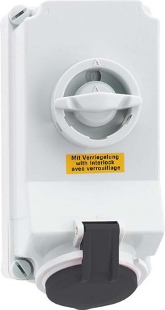 CEE socket outlet, disconnectable, with fuse 32 A 4 16066