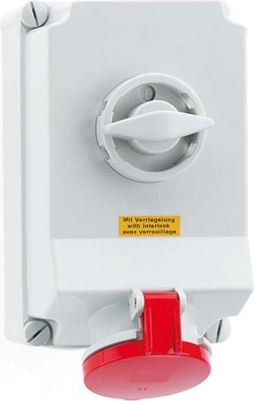 CEE socket outlet, disconnectable, with fuse 63 A 5 16603