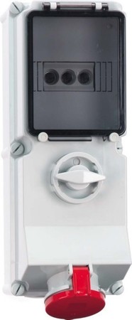 CEE socket outlet, disconnectable, with fuse 63 A 4 174